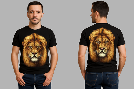 T-shirt Adulte Lion Faché