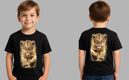 Camiseta infantil de león