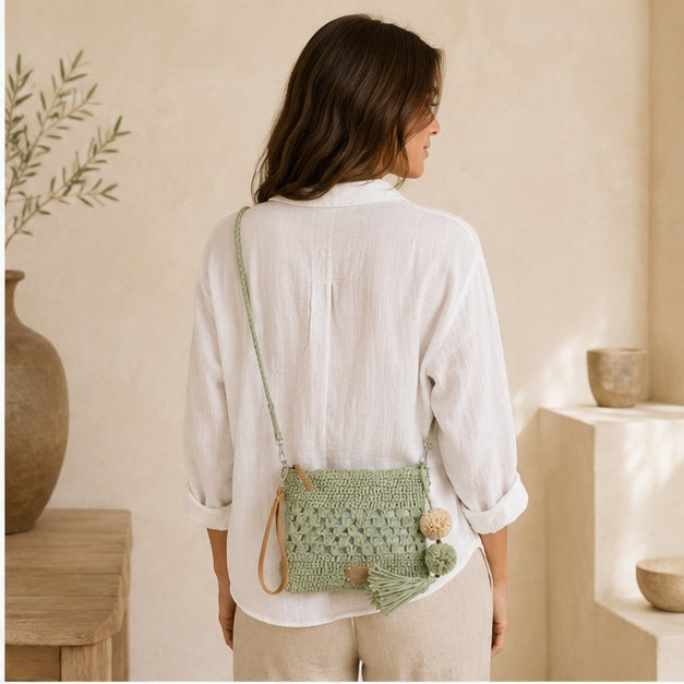 Bolso de hombro verde