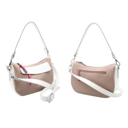 Bolso de piel tricolor