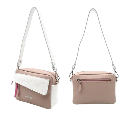 Bolso de piel tricolor