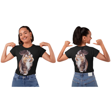 Camiseta para adultos con gato Mainecoon
