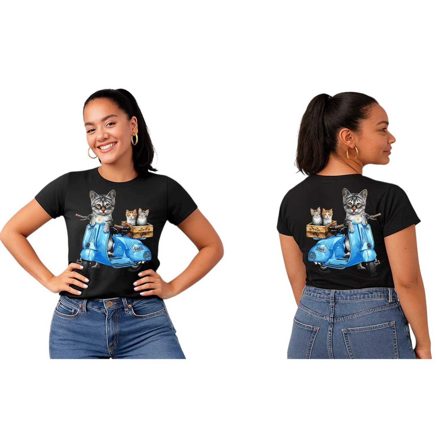 Camiseta de scooter para gato adulto