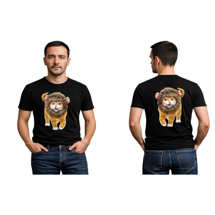 Camiseta de gato león para adulto