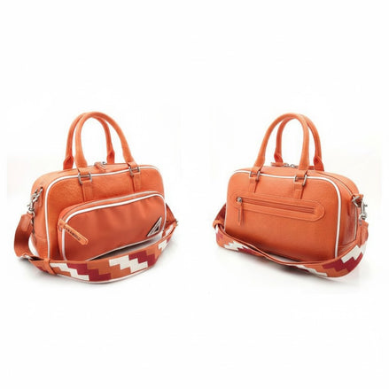 Bolso de piel naranja