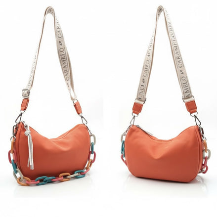 bolso de hombro naranja
